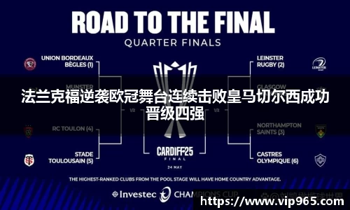 法兰克福逆袭欧冠舞台连续击败皇马切尔西成功晋级四强